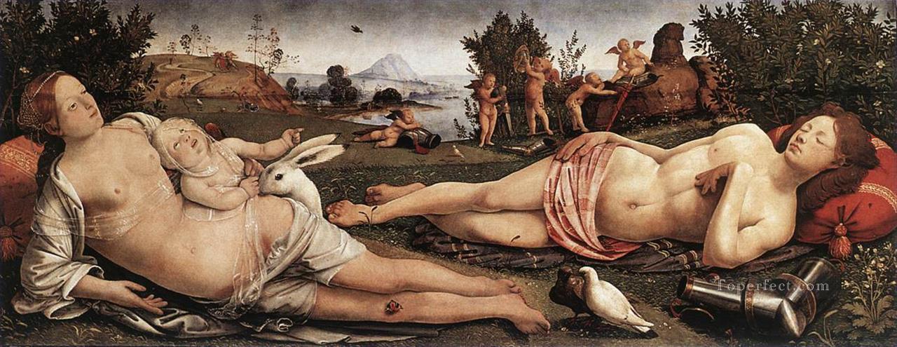 Venus Mars and Cupid 1490 Renaissance Piero di Cosimo Oil Paintings